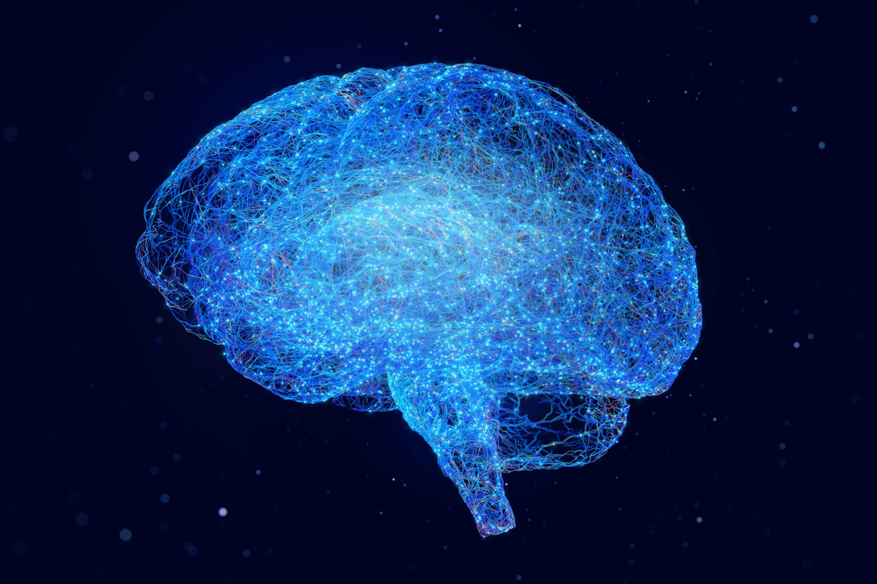 blue digitized brain