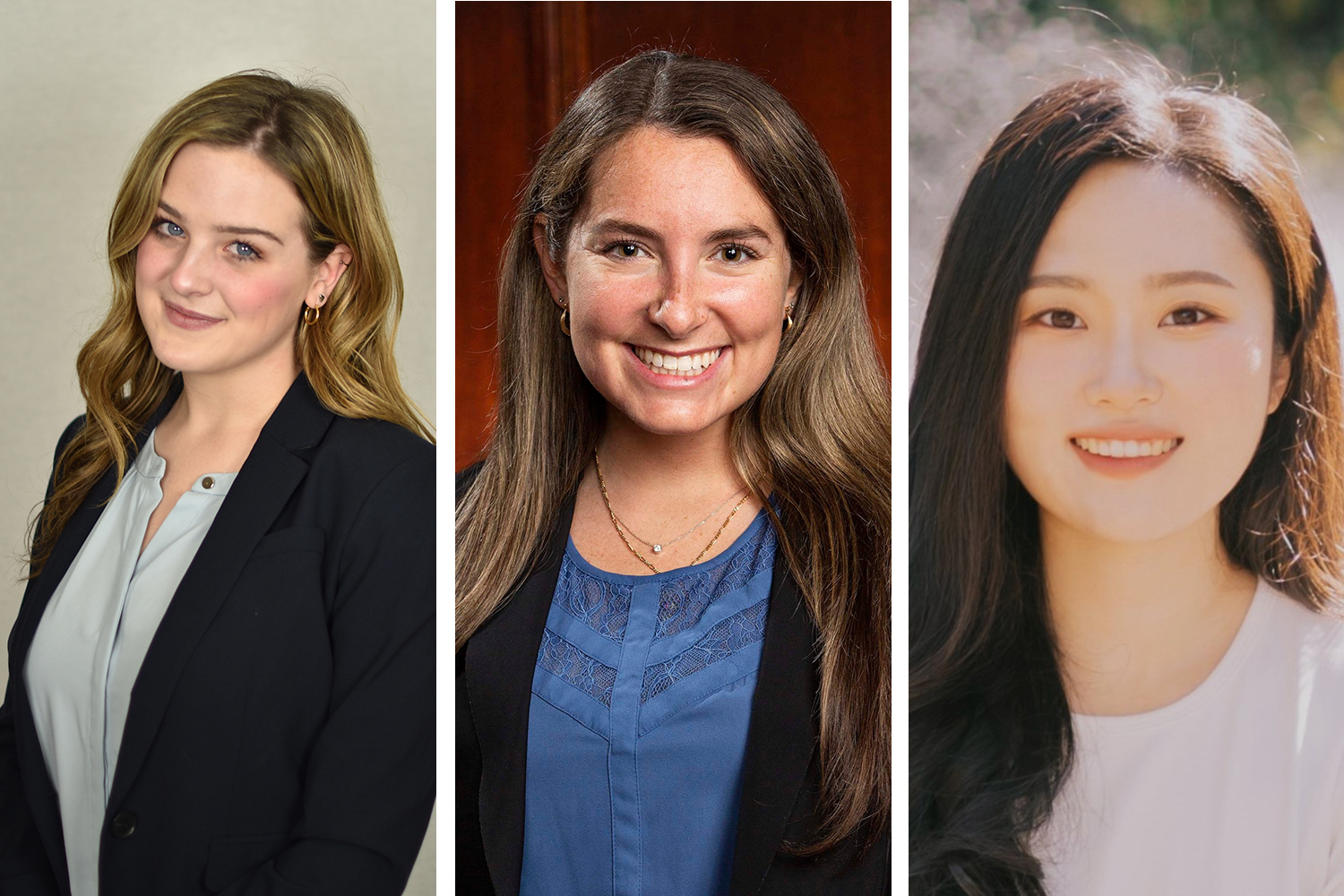 From left: Emma Bartley, Lily Brouder and Eunjee Ko