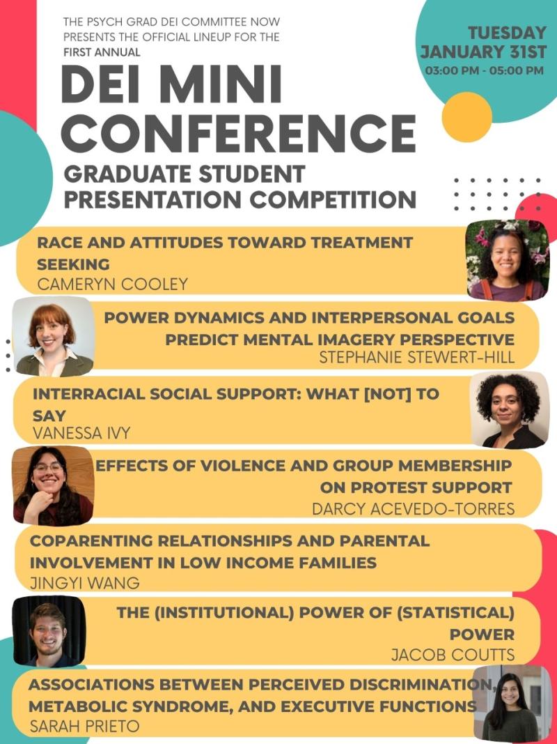 Description of the DEI Mini Conference Presenters