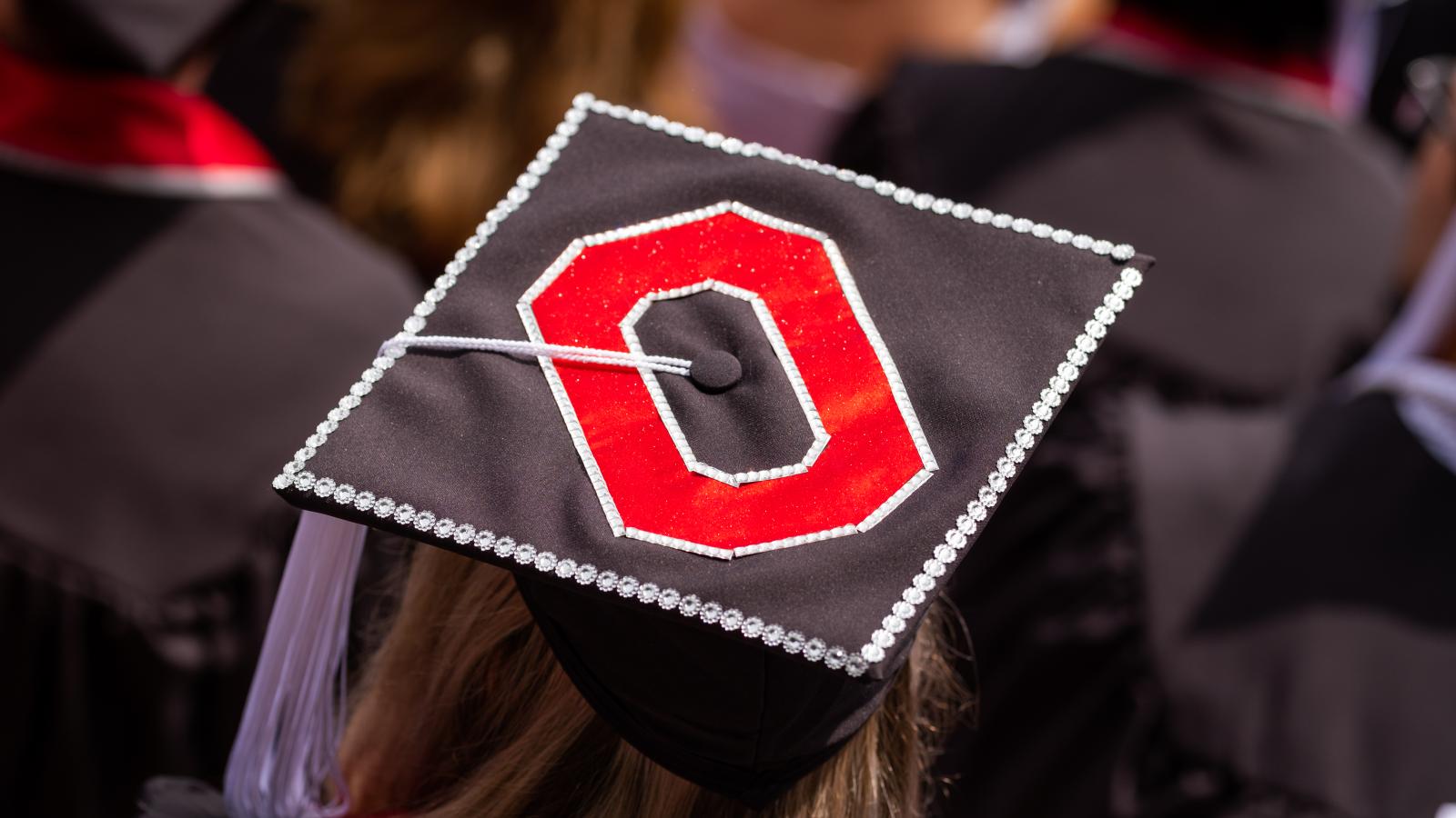 Graduation Cap with Block O