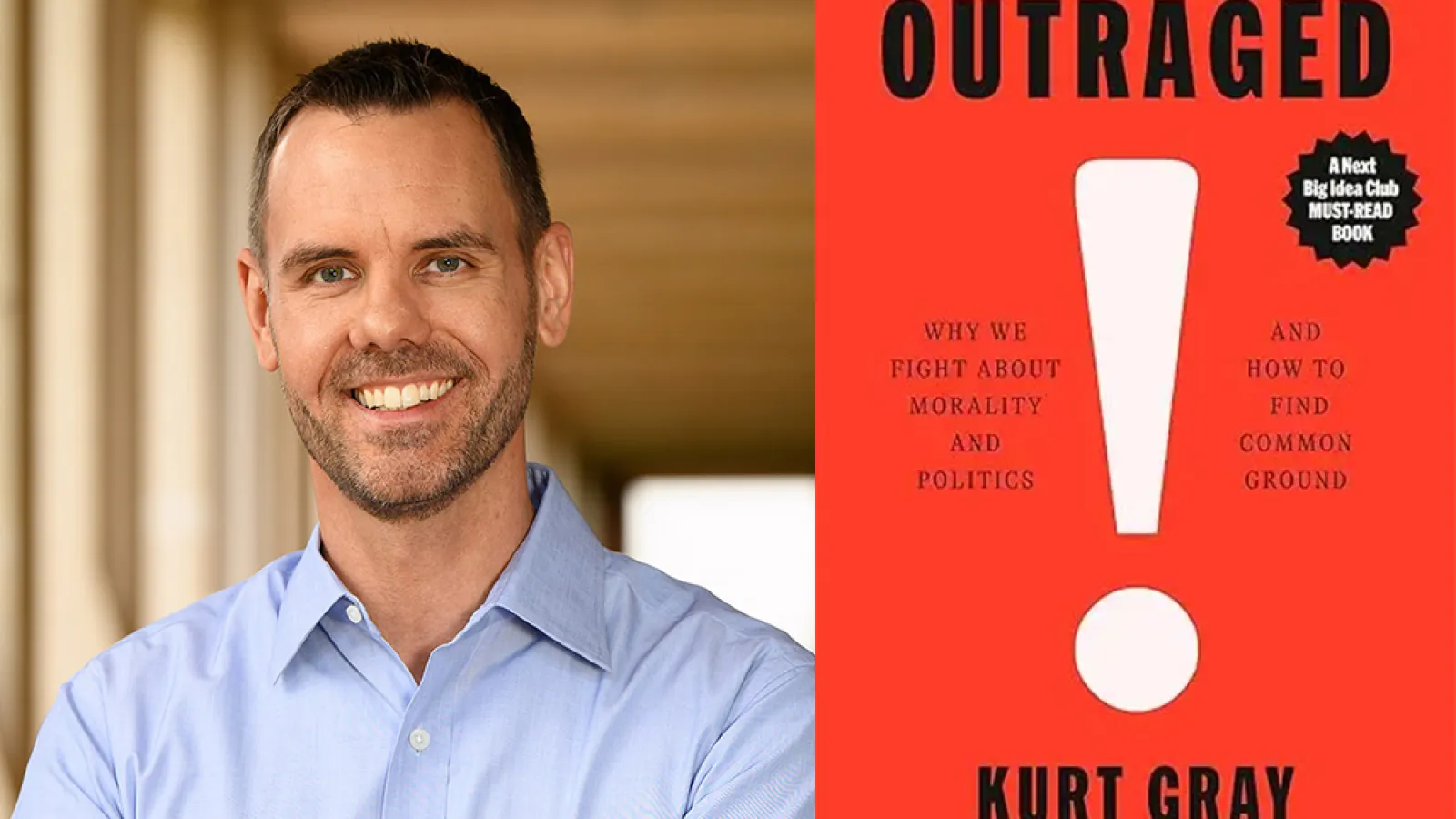 Kurt Gray with "Outraged" book cover