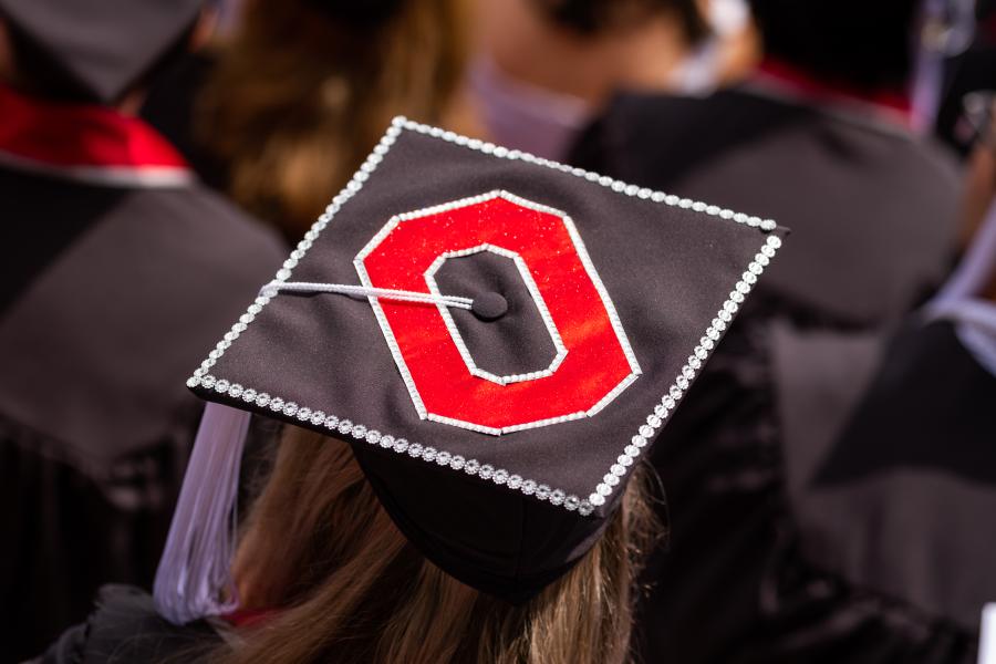 Graduation Cap with Block O