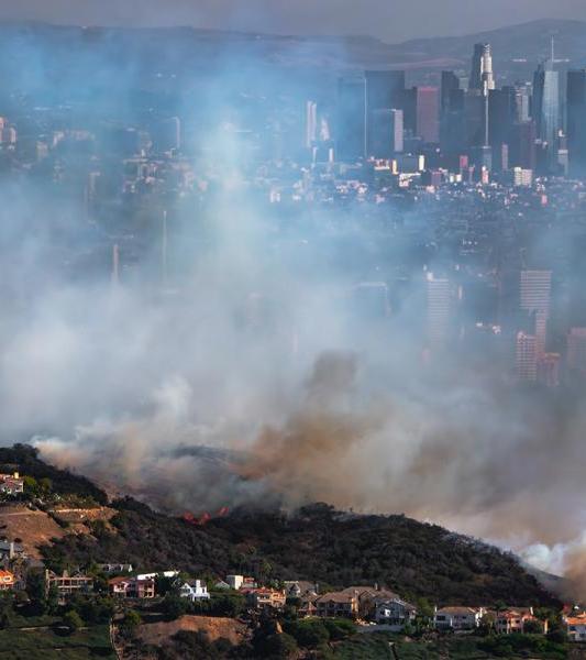 city in flames