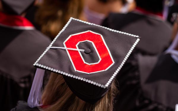 Graduation Cap with Block O