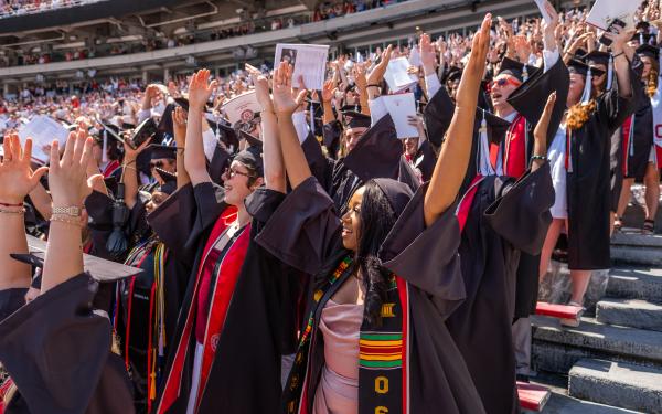 Students at Spring Commencement