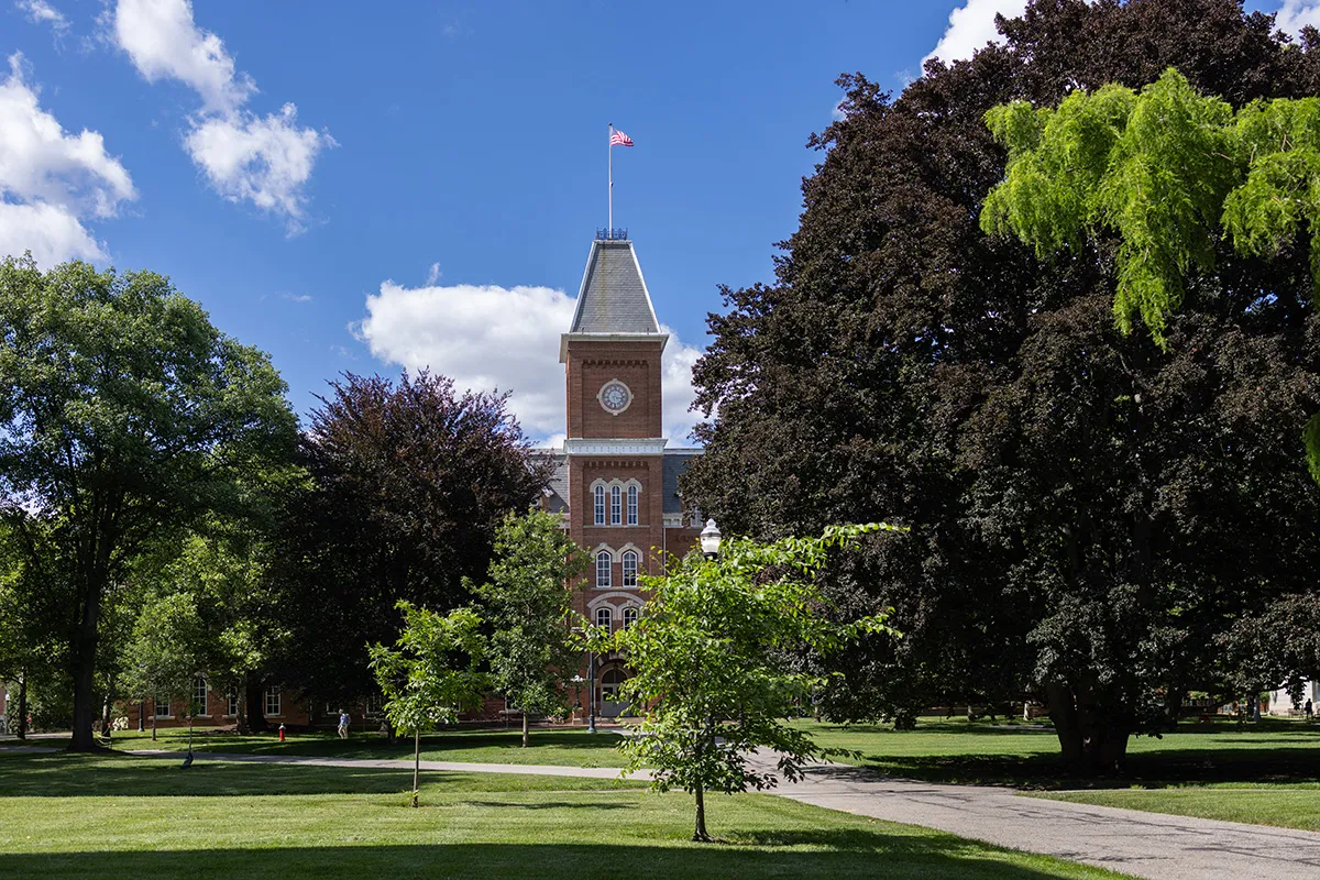 University Hall overlooking the Oval