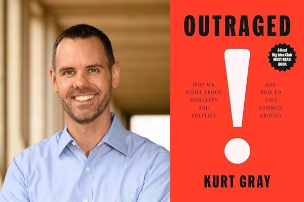 Kurt Gray with "Outraged" book cover