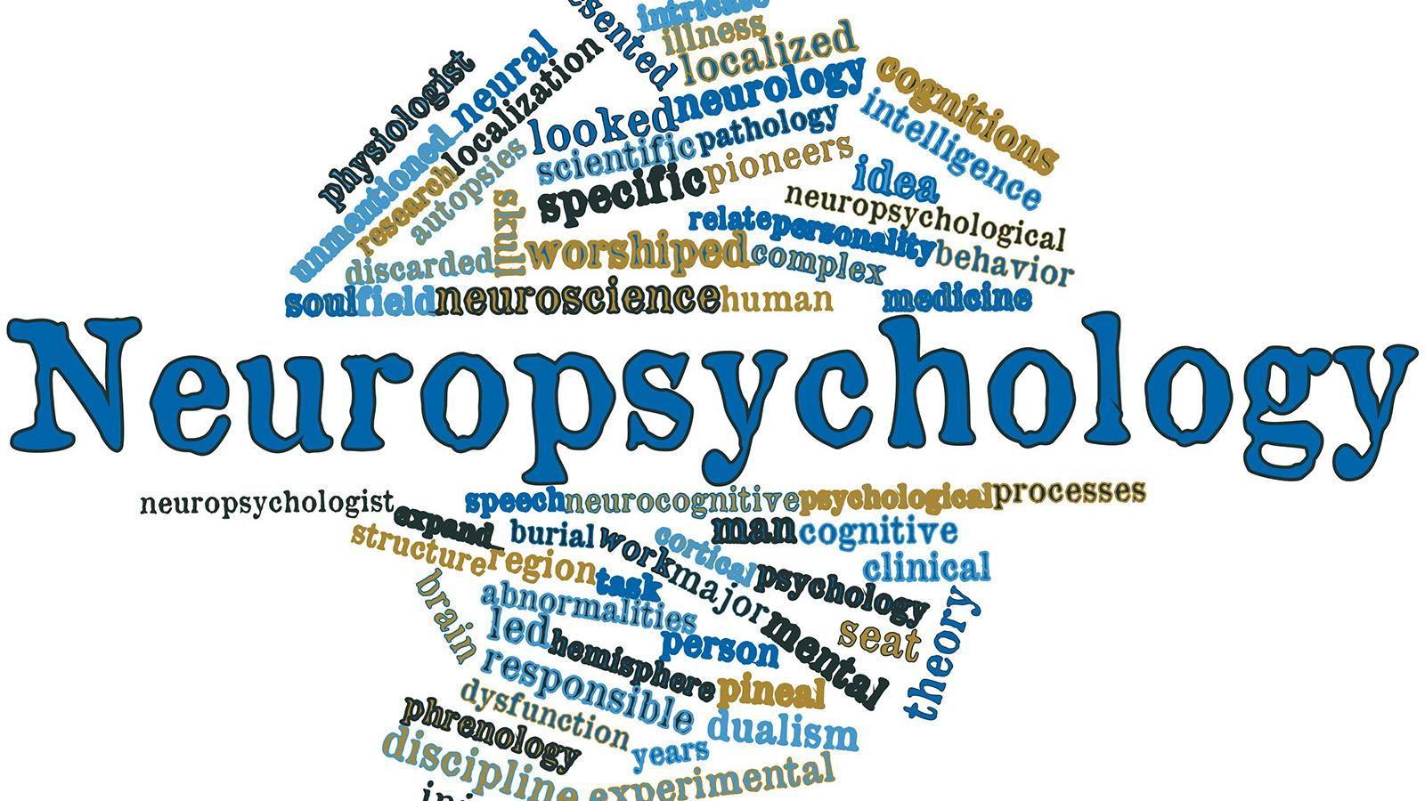 Neuropsychology word cloud