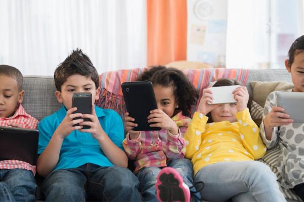 Kids using Social Media