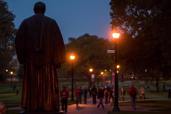 Ohio State Oval with Oxley Statue